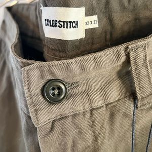 Taylor Stitch Men’s Slim Foundation pant, organic olive 32x32